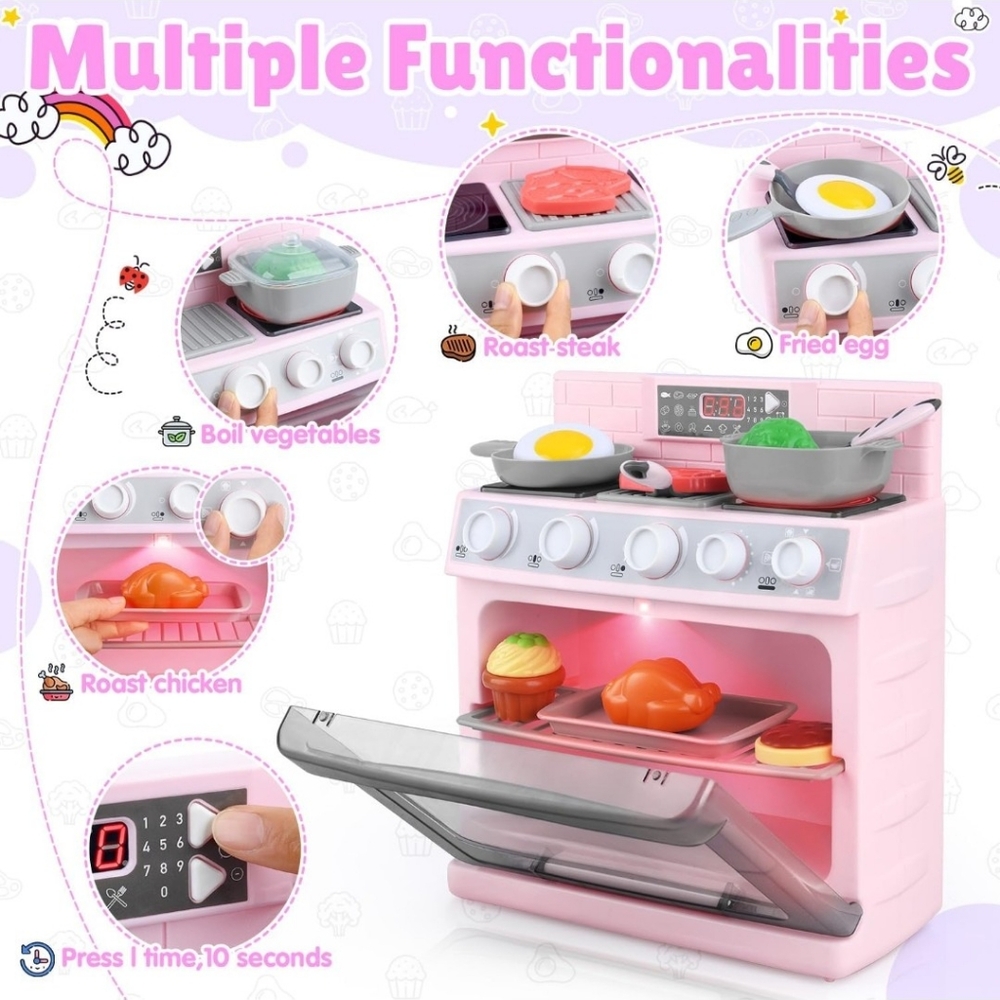 Pink and Gray Kitchen Tools Set with Modern Features - Picture 2 of 8